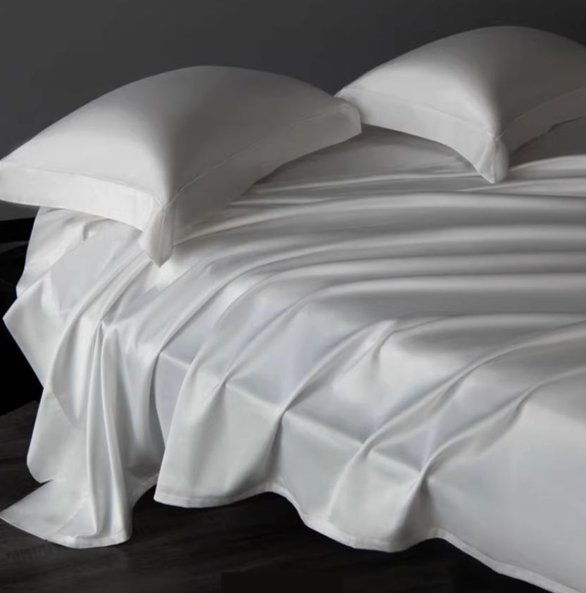 SIDANDA140支进口匹马棉四件套全棉简约法式纯白色轻奢纯棉床品