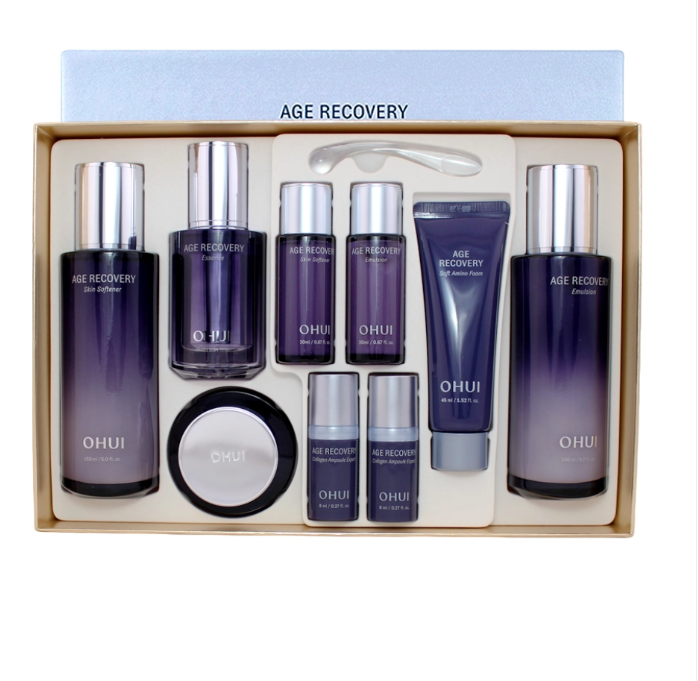 韩国本土OHUI欧惠时光箐纯紧颜逆时空系列水乳面霜精华套盒